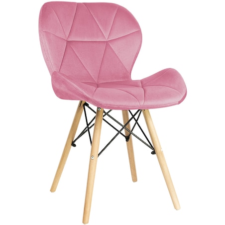 Krzesło Tapicerowane Welurowe Do Jadalni Salonu Pikowane Skandynawskie