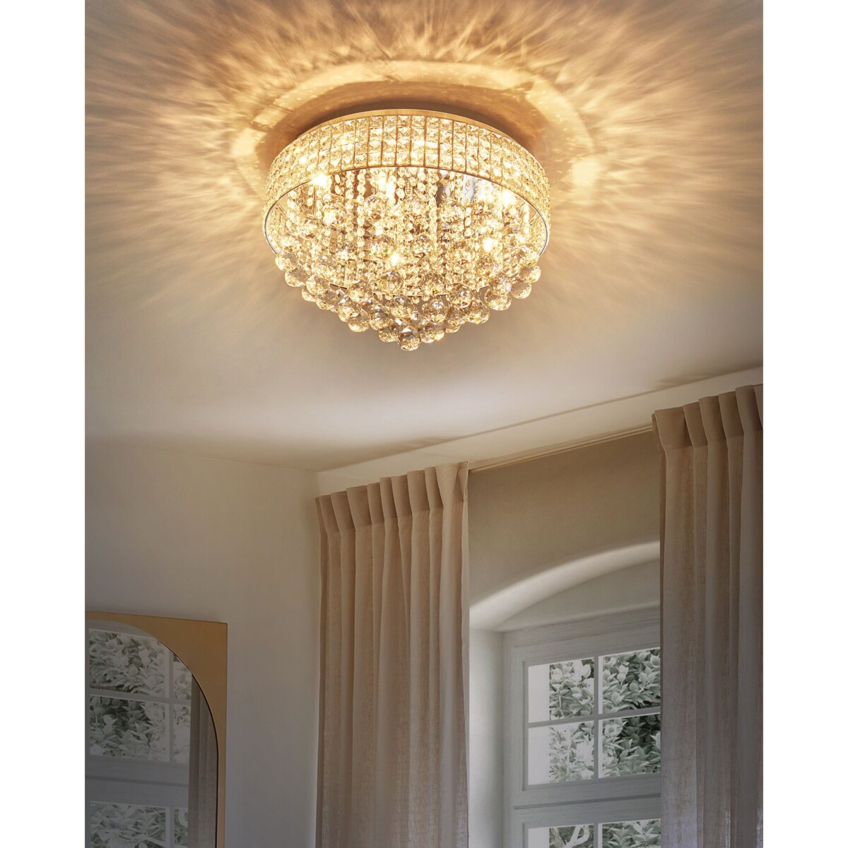 Żyrandol metalowy srebrny CEDEIRA