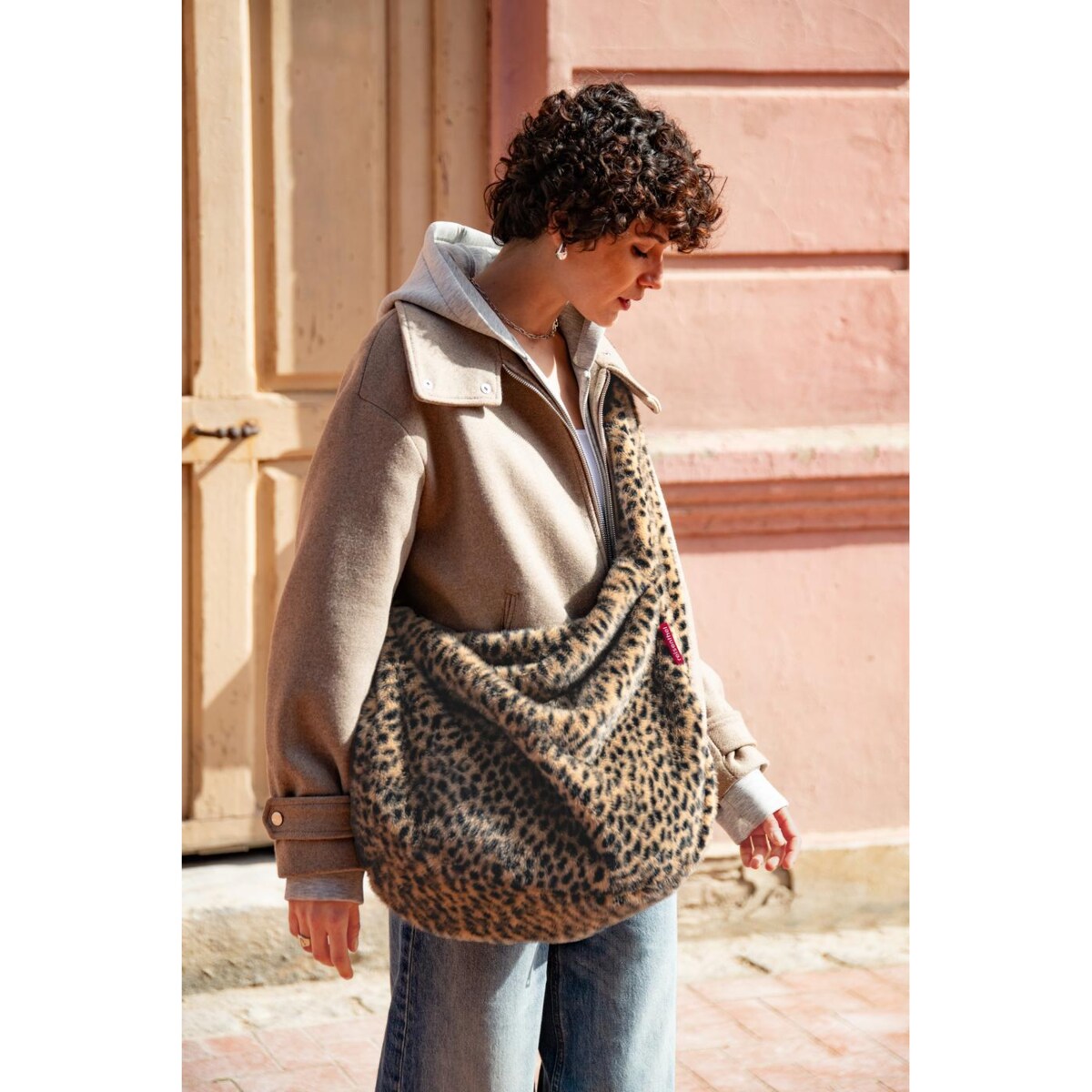 Torba MOONBAG, leo fake fur