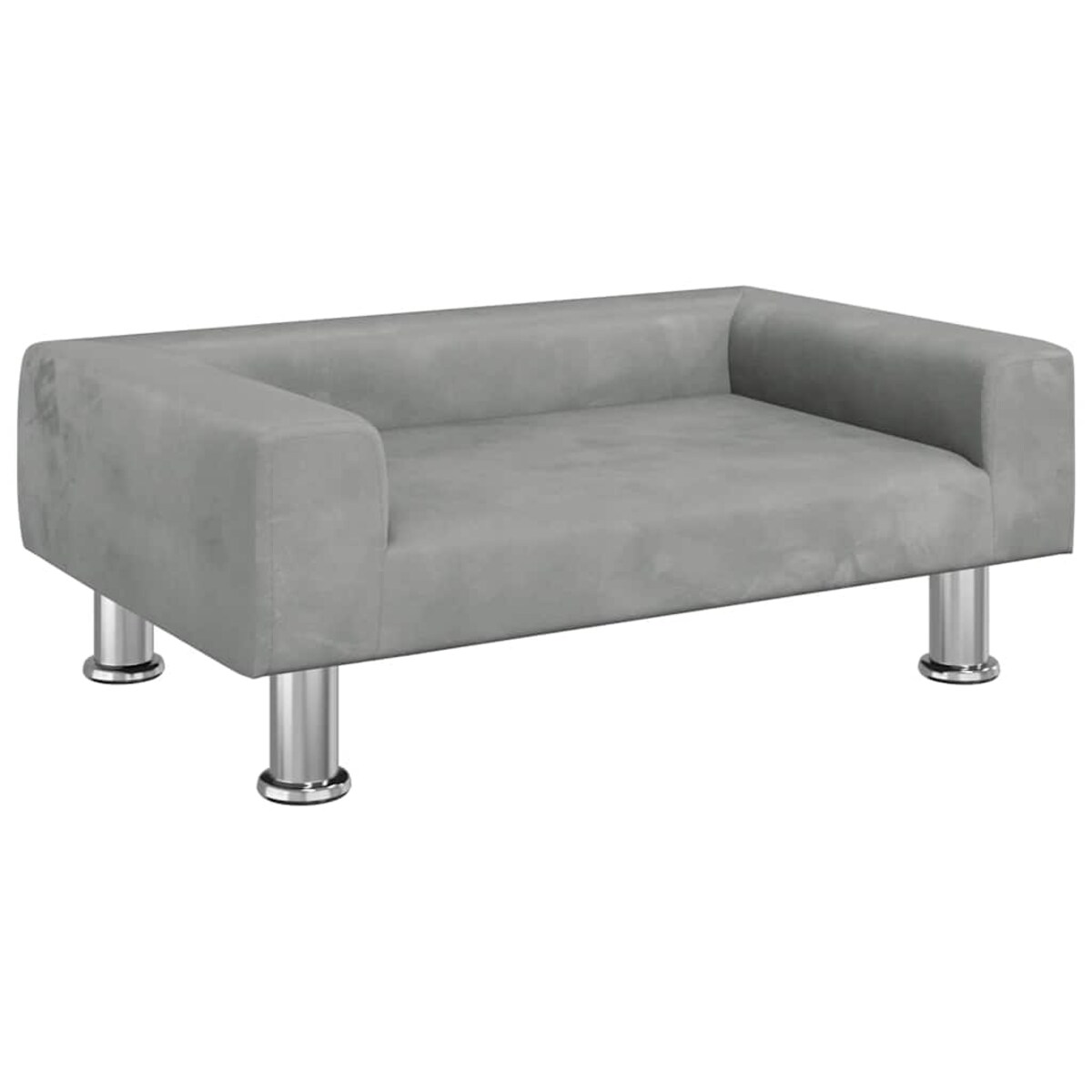 vidaXL Sofa dla dzieci, jasnoszara, 70x45x26,5 cm, aksamit