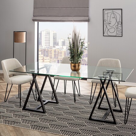 Dywan Cottage black/beige 200x290cm, 200 x 290 cm