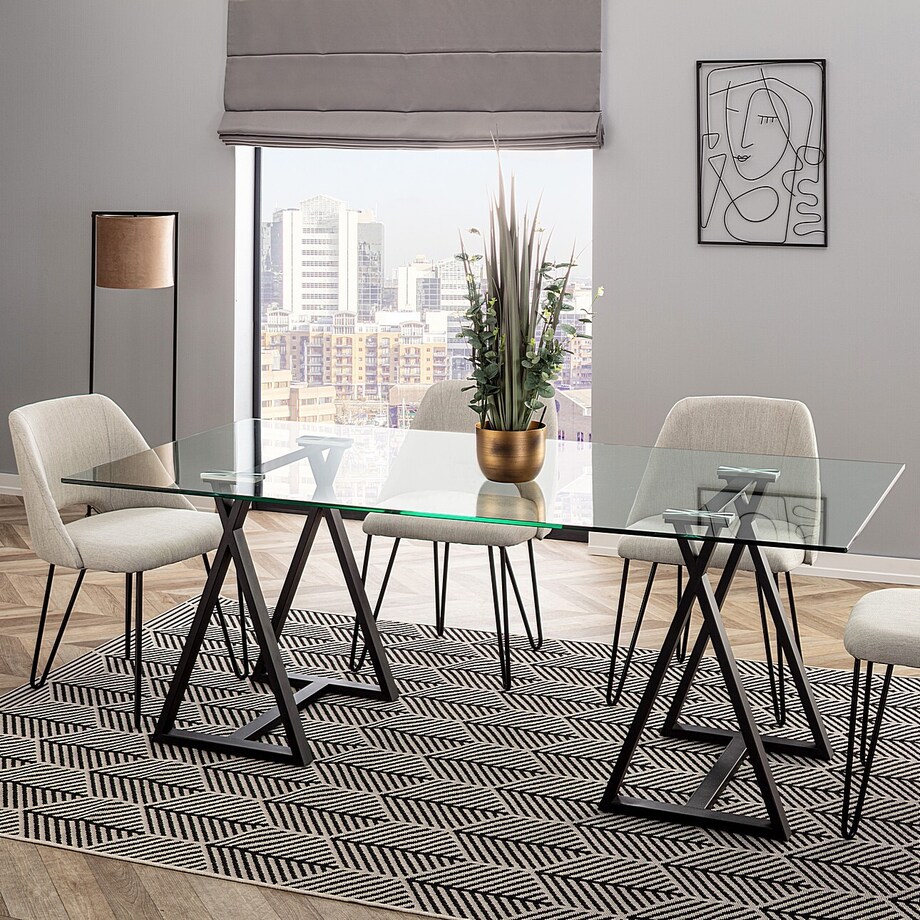 Dywan Cottage black/beige 200x290cm, 200 x 290 cm