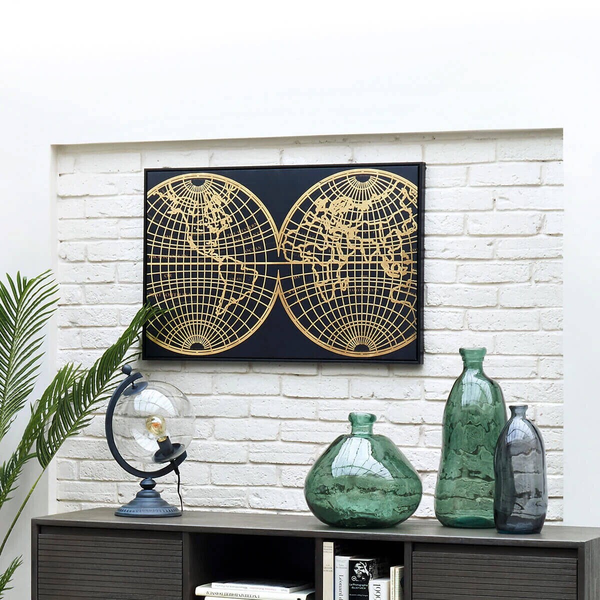 Wazon na kwiaty cięte, szklana butelka, 51 cm