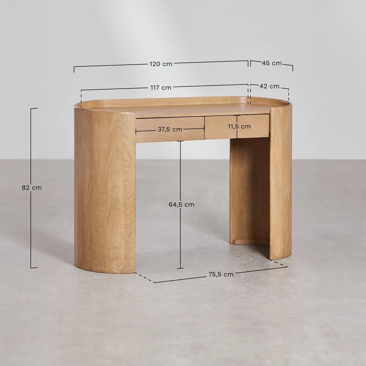 Konsola z drewna mango Sidney 120 cm