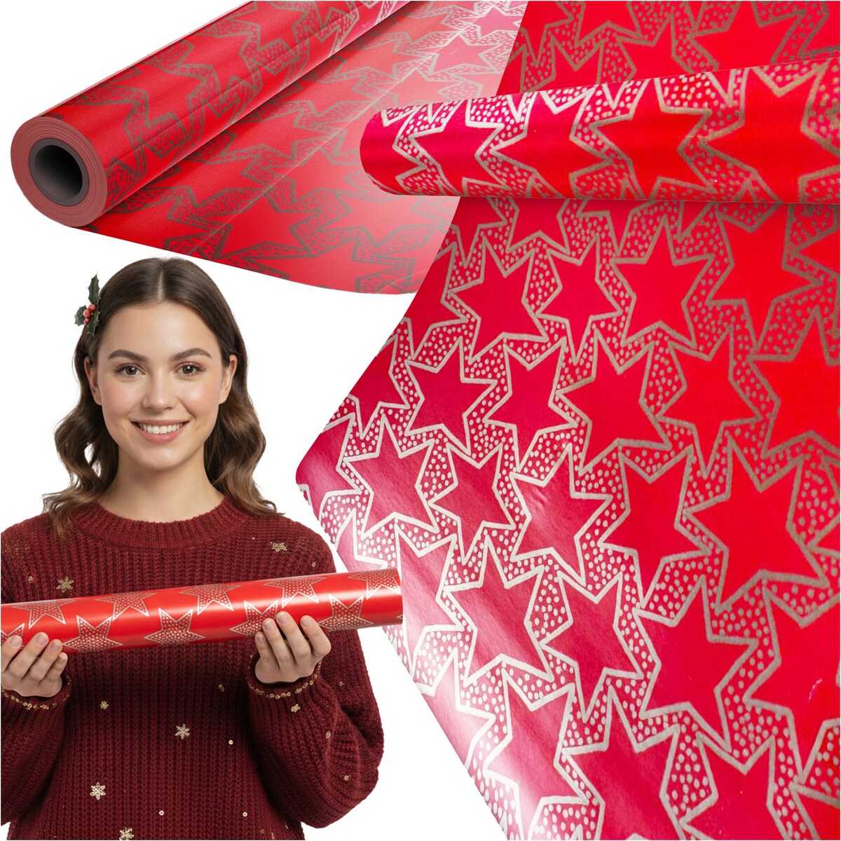 Papier Prezentowy Do Pakowania Prezentów 20 m MEGAROLKA Urodzinowy Do Paczek Ozdobny