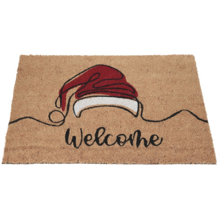 Wycieraczka z włókna kokosowego 59x39 cm, Święty Mikołaj