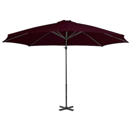 vidaXL Parasol wiszący z aluminiowym słupkiem, 300 cm, czerwony