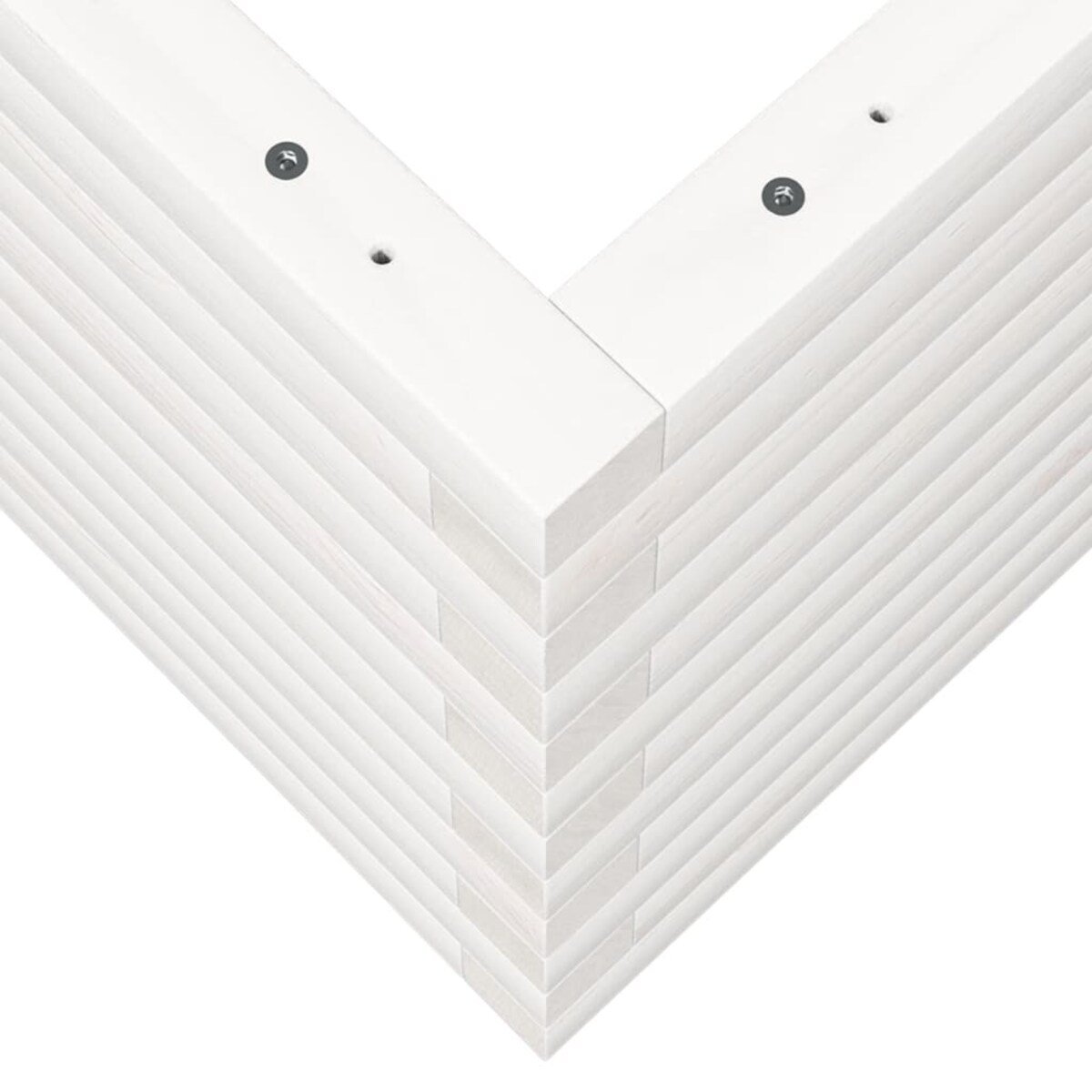 vidaXL Donica ogrodowa, biała, 70x40x45,5 cm, lite drewno sosnowe