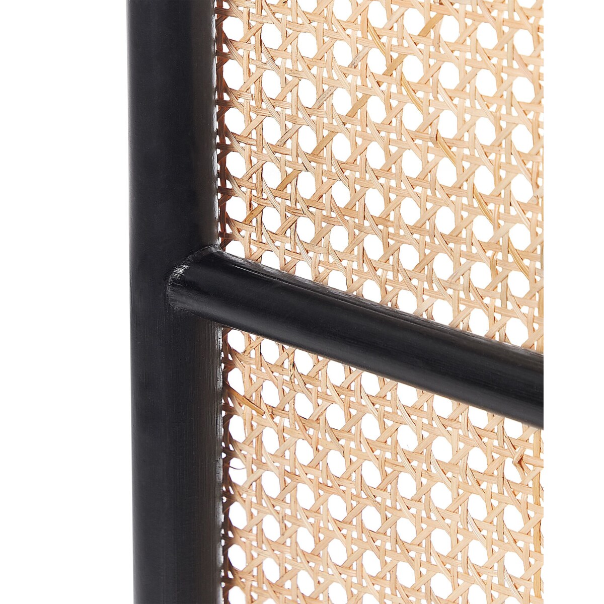 3-panelowy składany parawan pokojowy rattanowy 105 x 180 cm naturalny z czarnym POTENZA