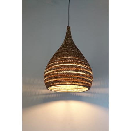 Stożkowa ekologiczna lampa wisząca z tektury - CONE S30