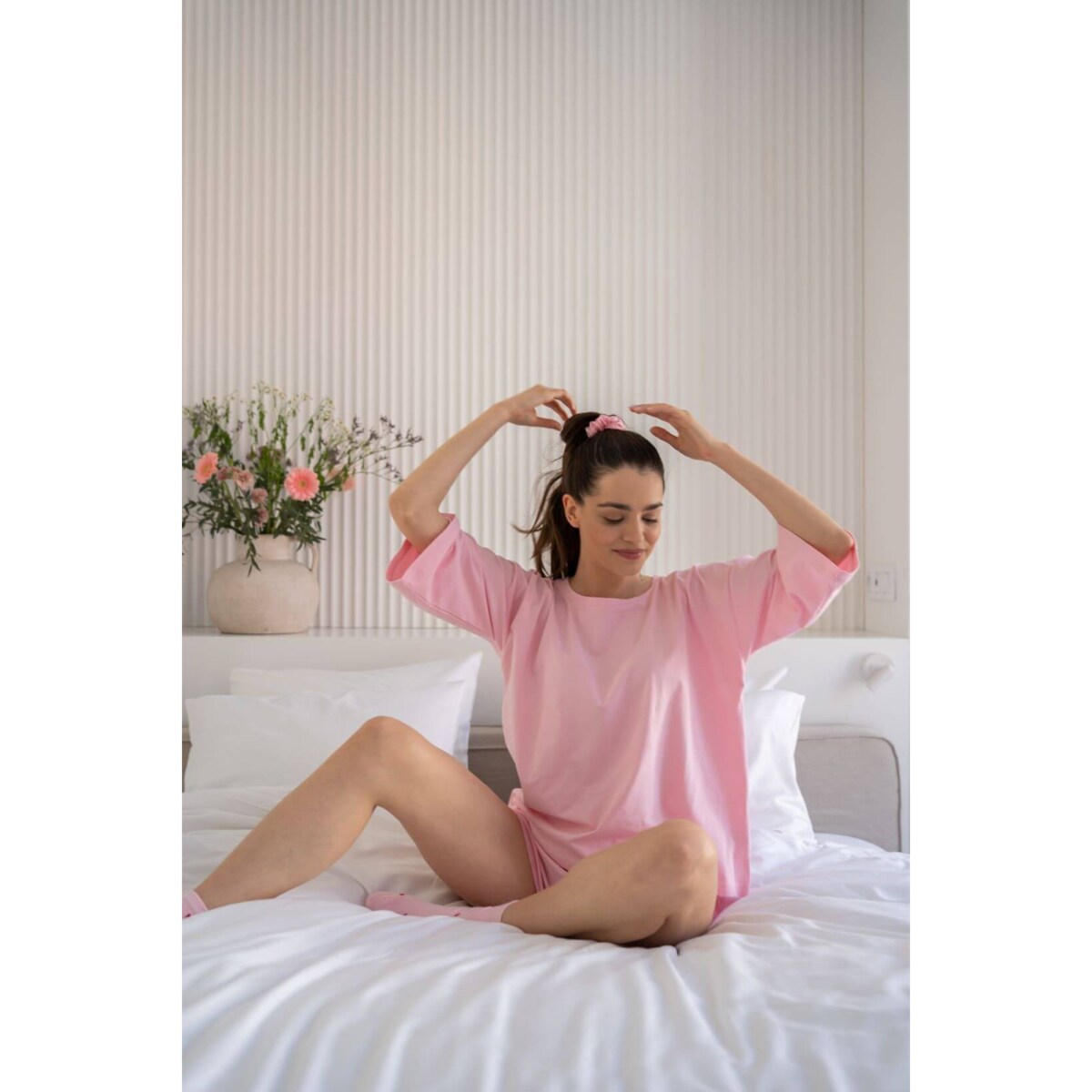 Piżama krótka day&night różowa M/L