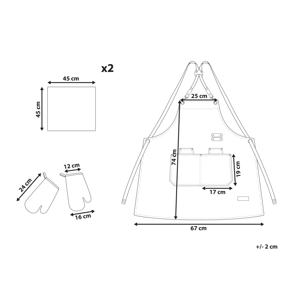 Zestaw tekstyliów kuchennych BRASSICA Czerwony
