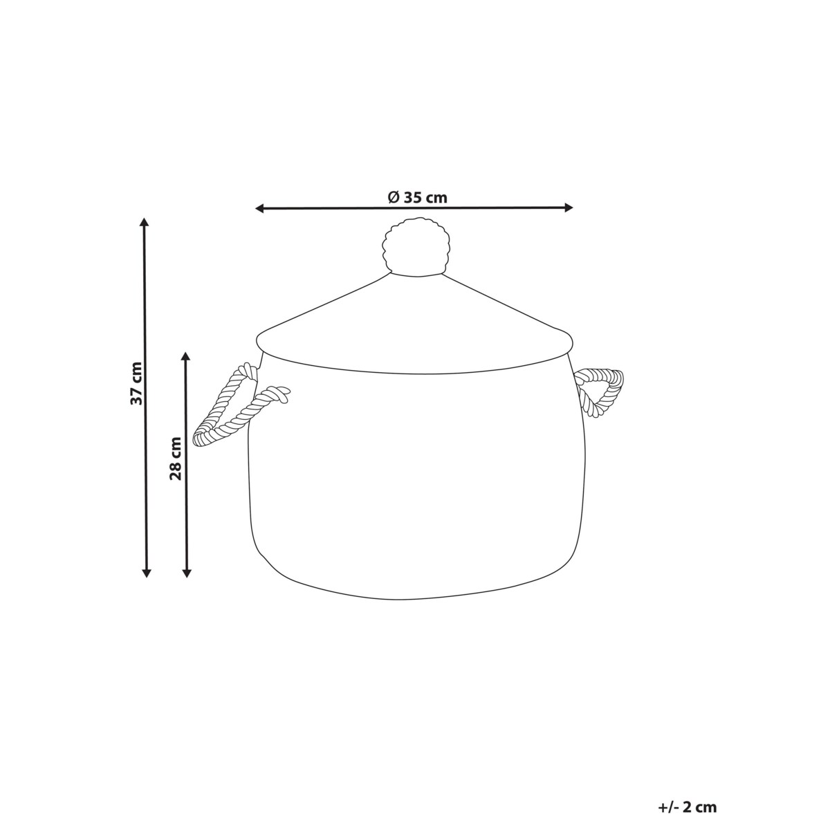 Kosz z trawy morskiej jasny MYTHO