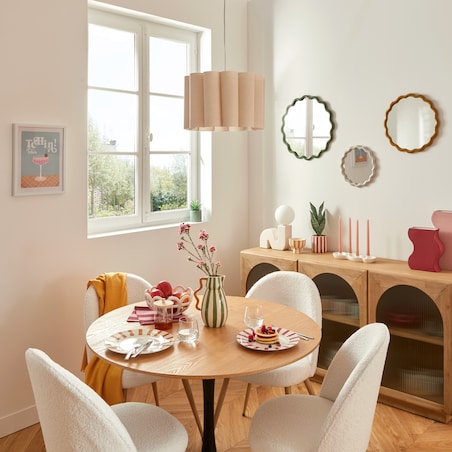 Lampa wisząca nad stół RONA chmurkowa, Ø 37 cm