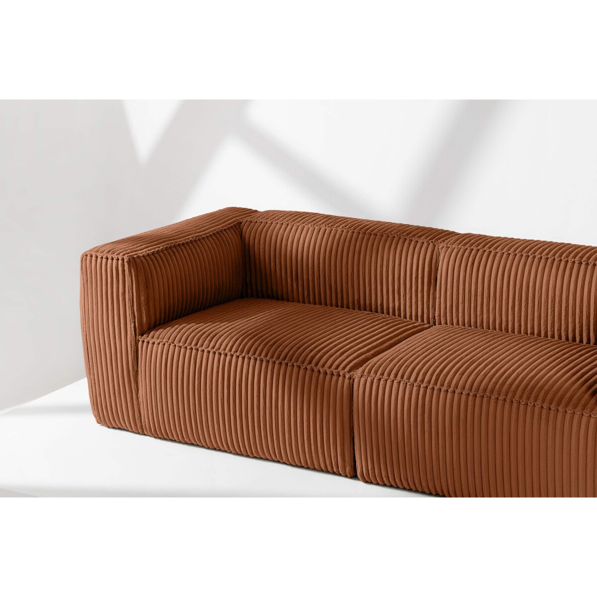 KONSIMO FEROX Duża sofa 3 osobowa, rudy