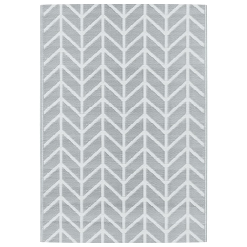 vidaXL Dywan na zewnątrz, ARAKIL szary, 140x200 cm, PP