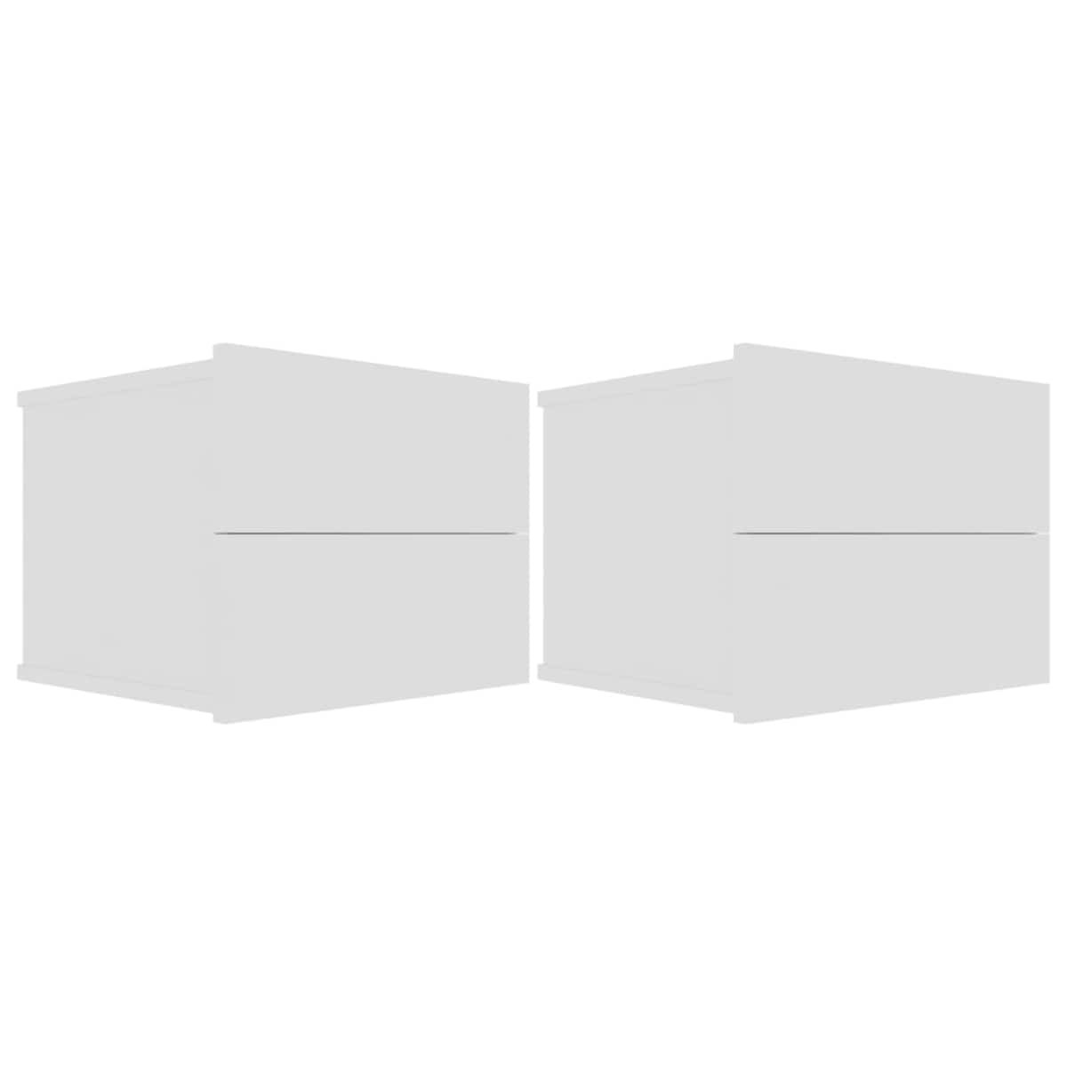 vidaXL Szafki nocne, 2 szt., białe 40x30x30 cm materiał drewnopochodny