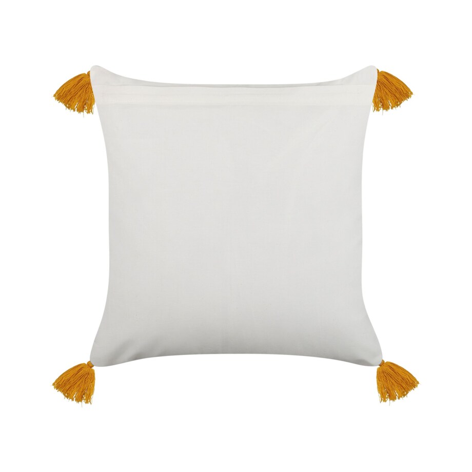 2 bawełniane poduszki dekoracyjne w kwiaty 45 x 45 cm żółto-białe BILOBA