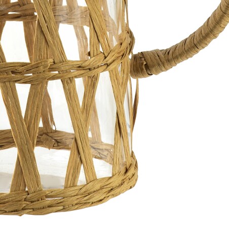 MODERN KITCHEN Dzbanek szklany 1.1L 10x8x19.5cm w oplocie boho