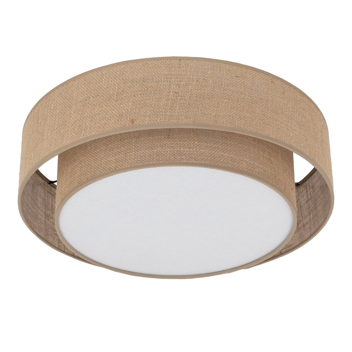 Lampa sufitowa TK Lighting CALISTO JUTA 4 biała/juta 4xE27 50x50 cm skandynawska do salonu i sypialni