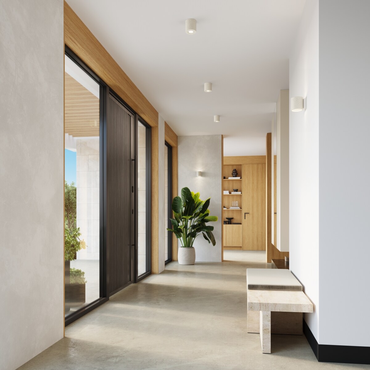 Plafon ORBIS beton beżowy