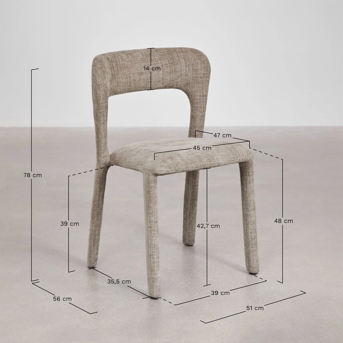 Krzesło do jadalni tapicerowane Brussels różowe