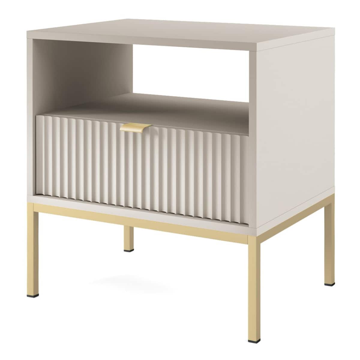 Szafka nocna NEW do sypialni - kaszmirowa+ st. złoty