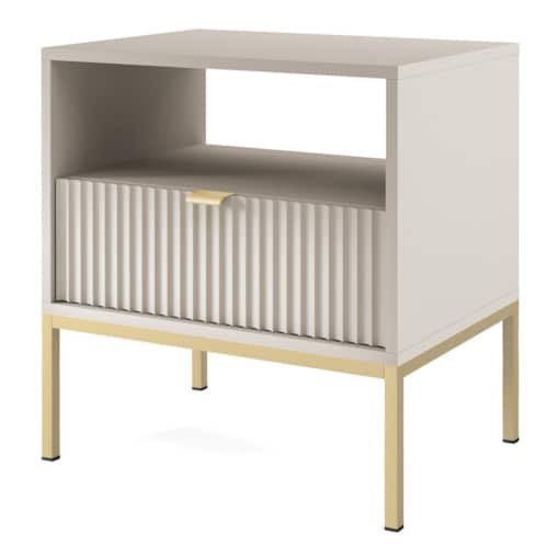 Szafka nocna NEW do sypialni - kaszmirowa+ st. złoty