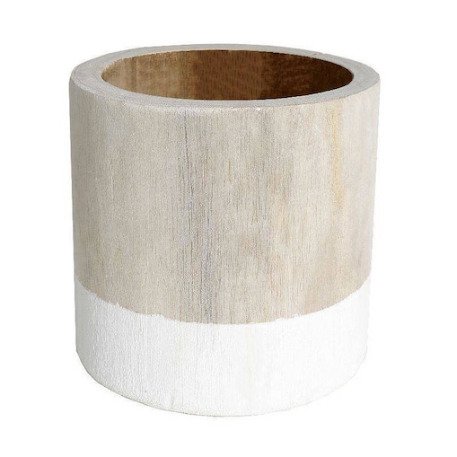Drewniana osłonka na doniczkę Pure, Ø 15 cm