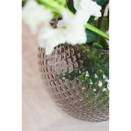 Wazon szklany h 11cm fiolet POESIA - Leonardo