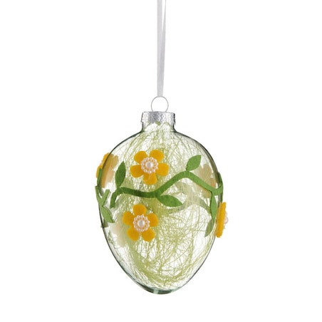 VILLA ITALIA Bombka jajko wielkanocne w kwiaty 10 cm