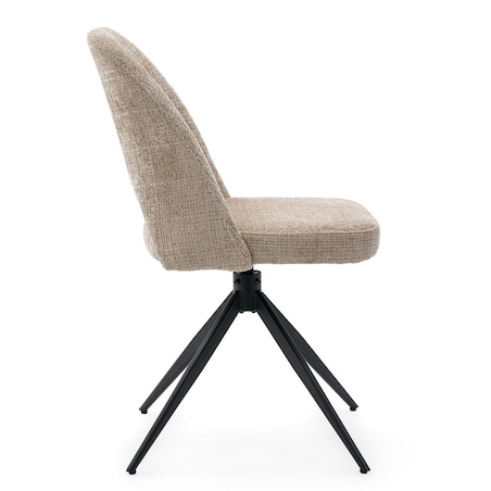 Krzesło obrotowe tapicerowane MILO II ciemny beż do salonu jadalni kuchni