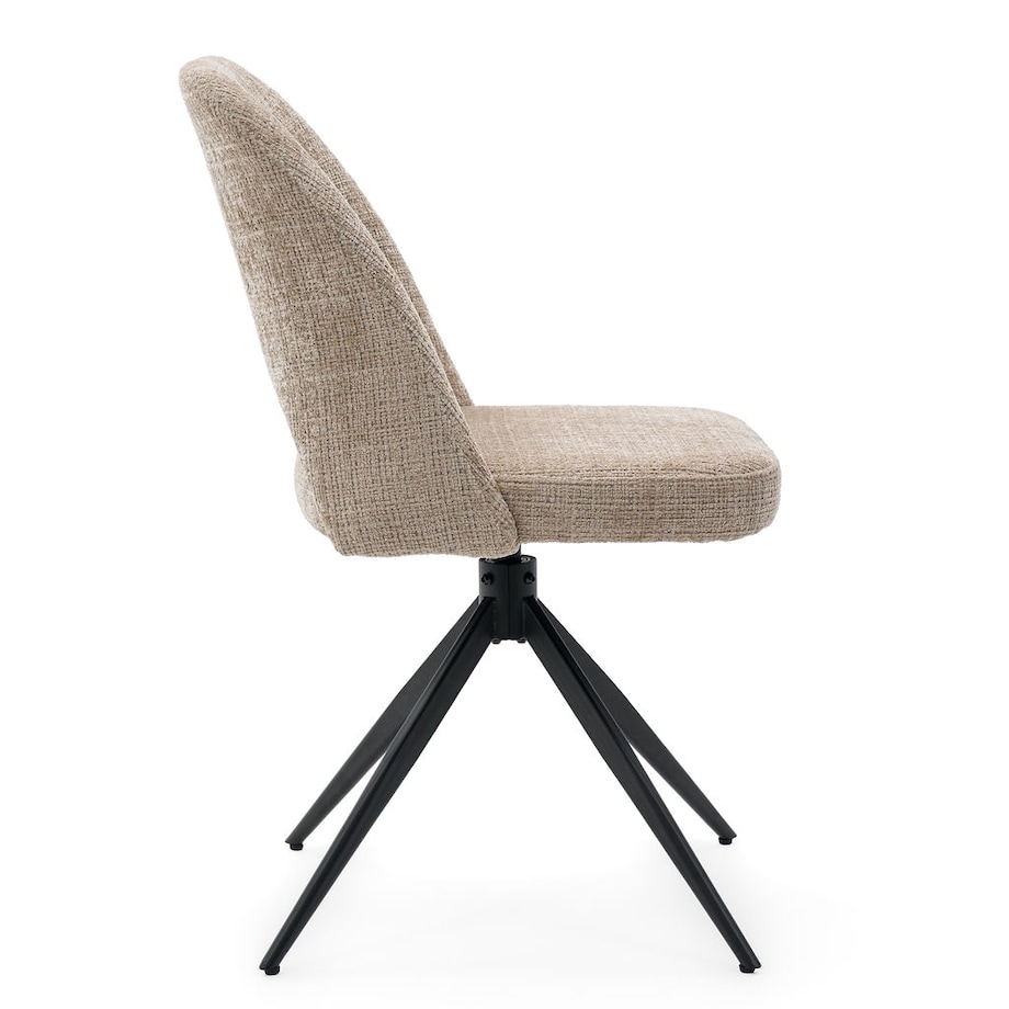 Krzesło obrotowe tapicerowane MILO II ciemny beż do salonu jadalni kuchni