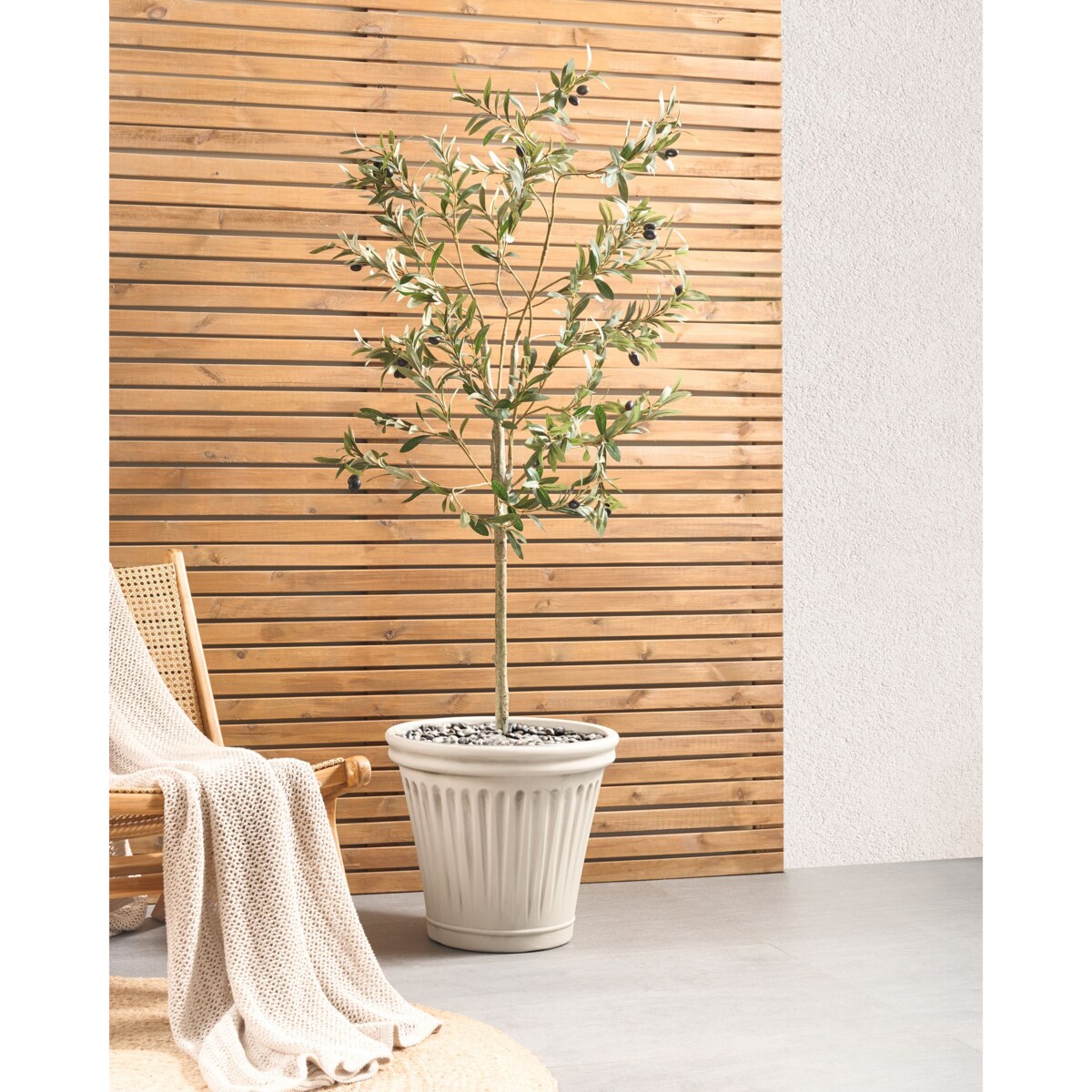 Doniczka MAIZE Plastik Jasnobeżowy