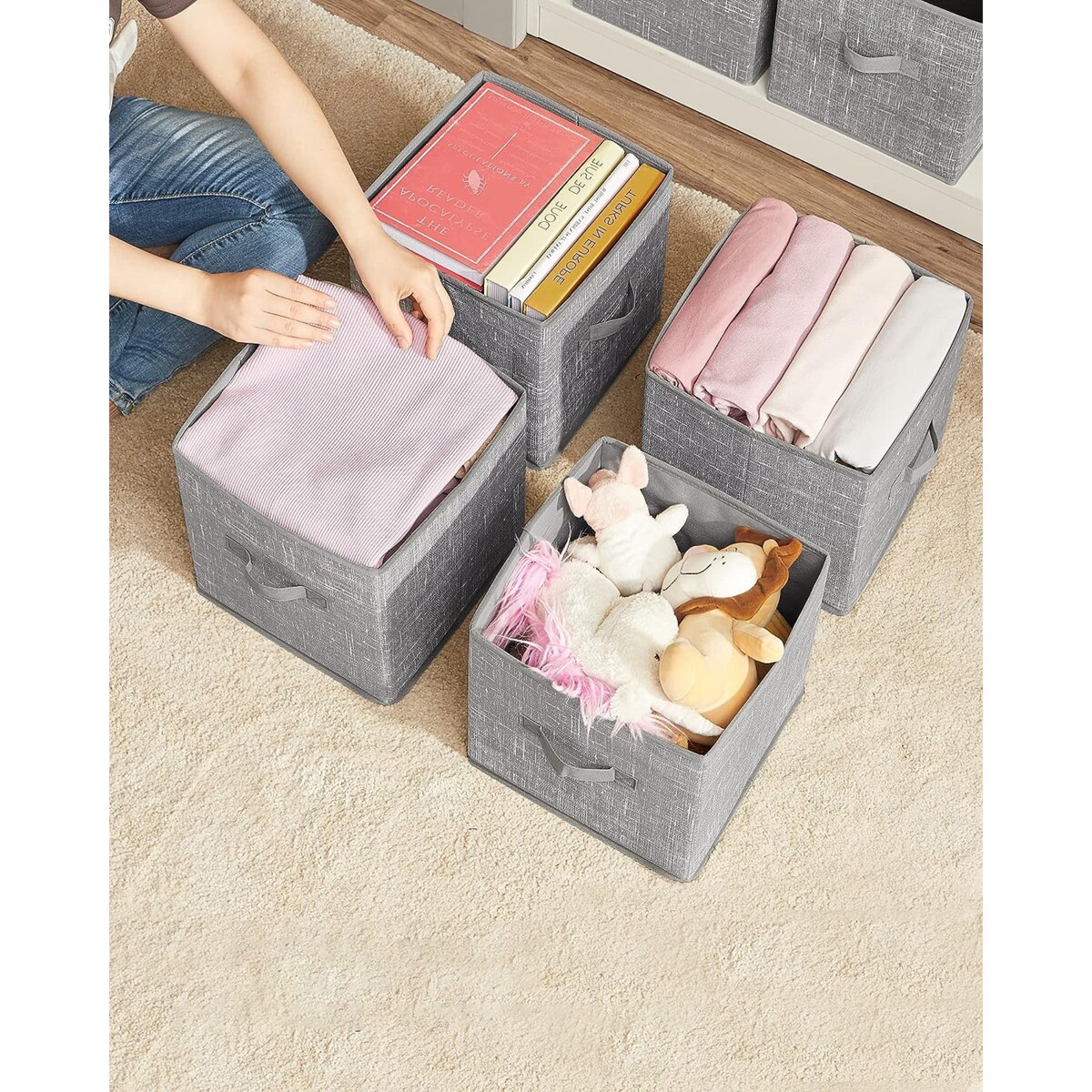 Zestaw Organizer Pudełko Do Szafy Szary