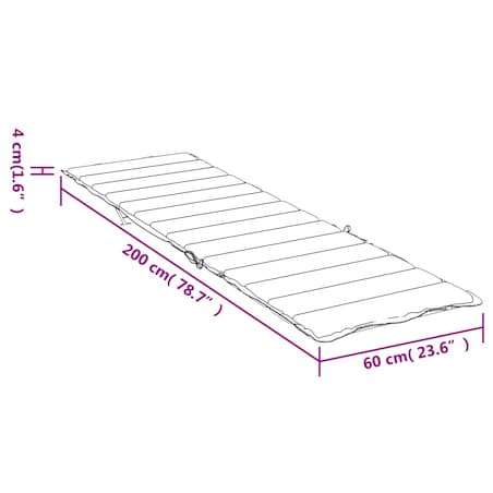 vidaXL Poduszka na leżak, niebiesko-białe paski, tkanina Oxford