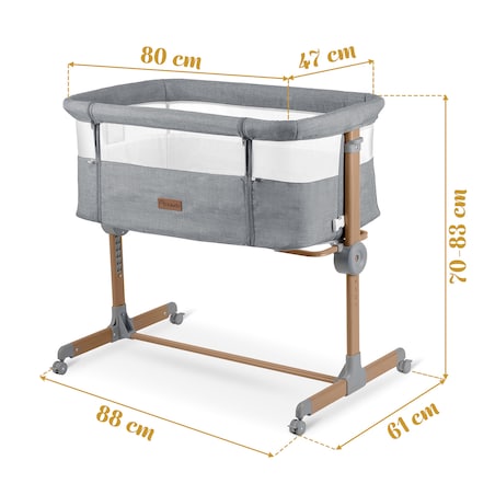 Łóżeczko dziecięce niemowlęce dostawka Nukido składane 0-5m