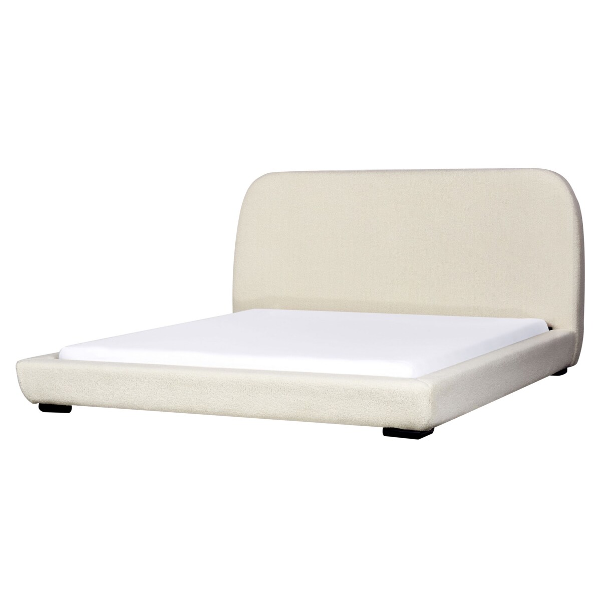 Łóżko wodne boucle 180 x 200 cm beżowe ROISEL