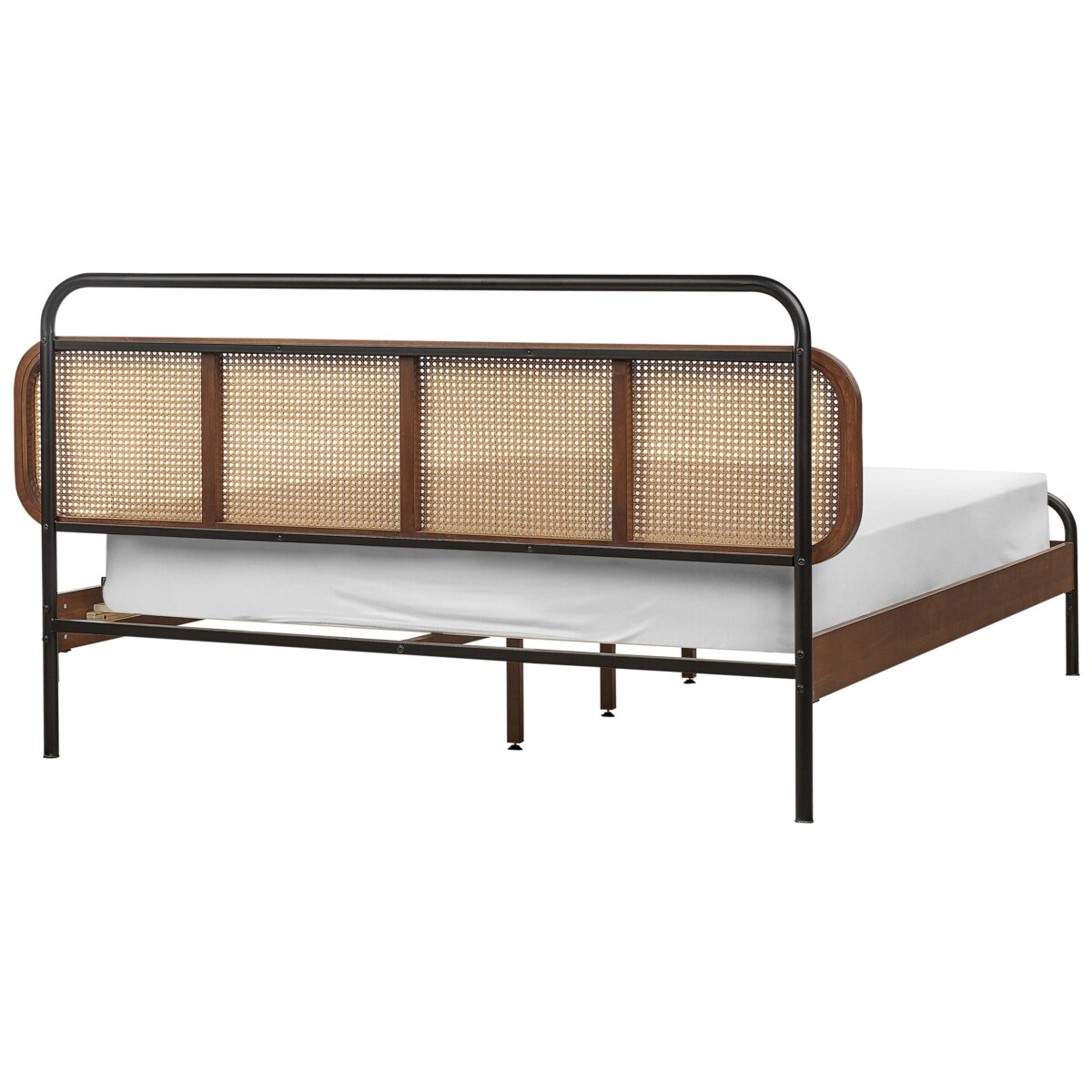 Łóżko drewniane 160 x 200 cm ciemne BOUSSICOURT