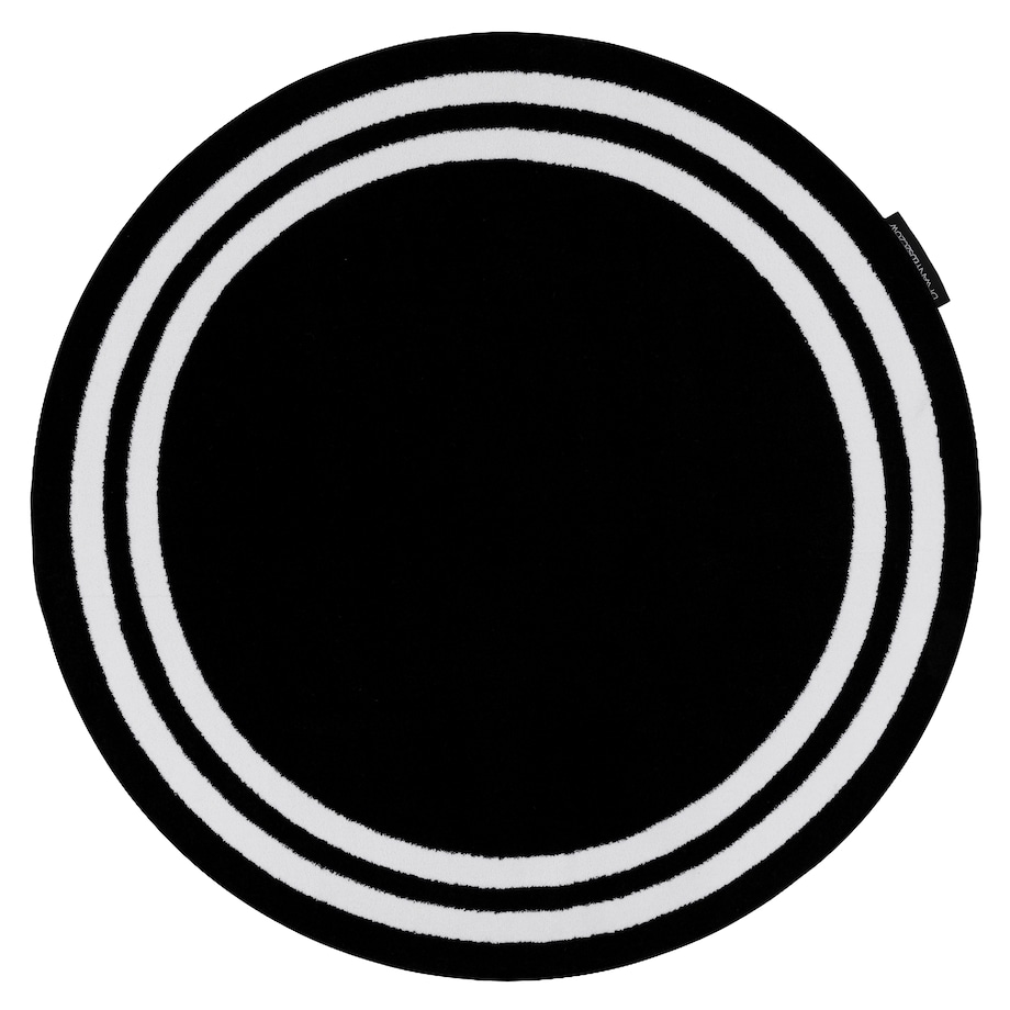 Dywan HAMPTON Ramka koło czarny koło 160 cm