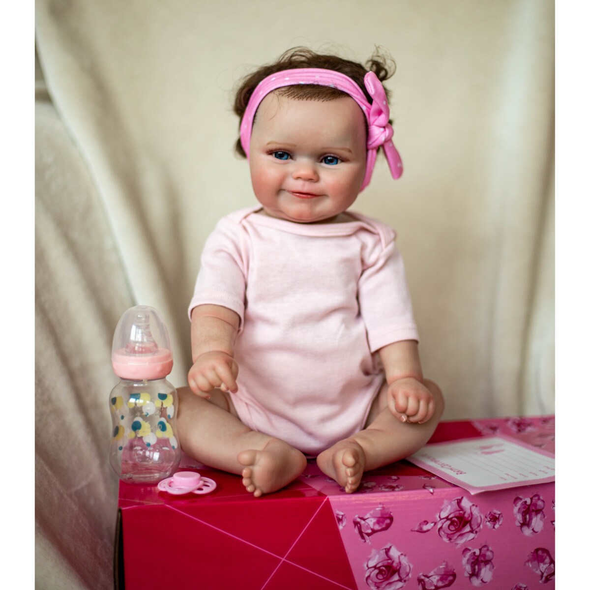 Lalka Winylowa Reborn Baby Dol JAK ŻYWA bobas PREZENT NA ŚWIĘTA DLA DZIECKA