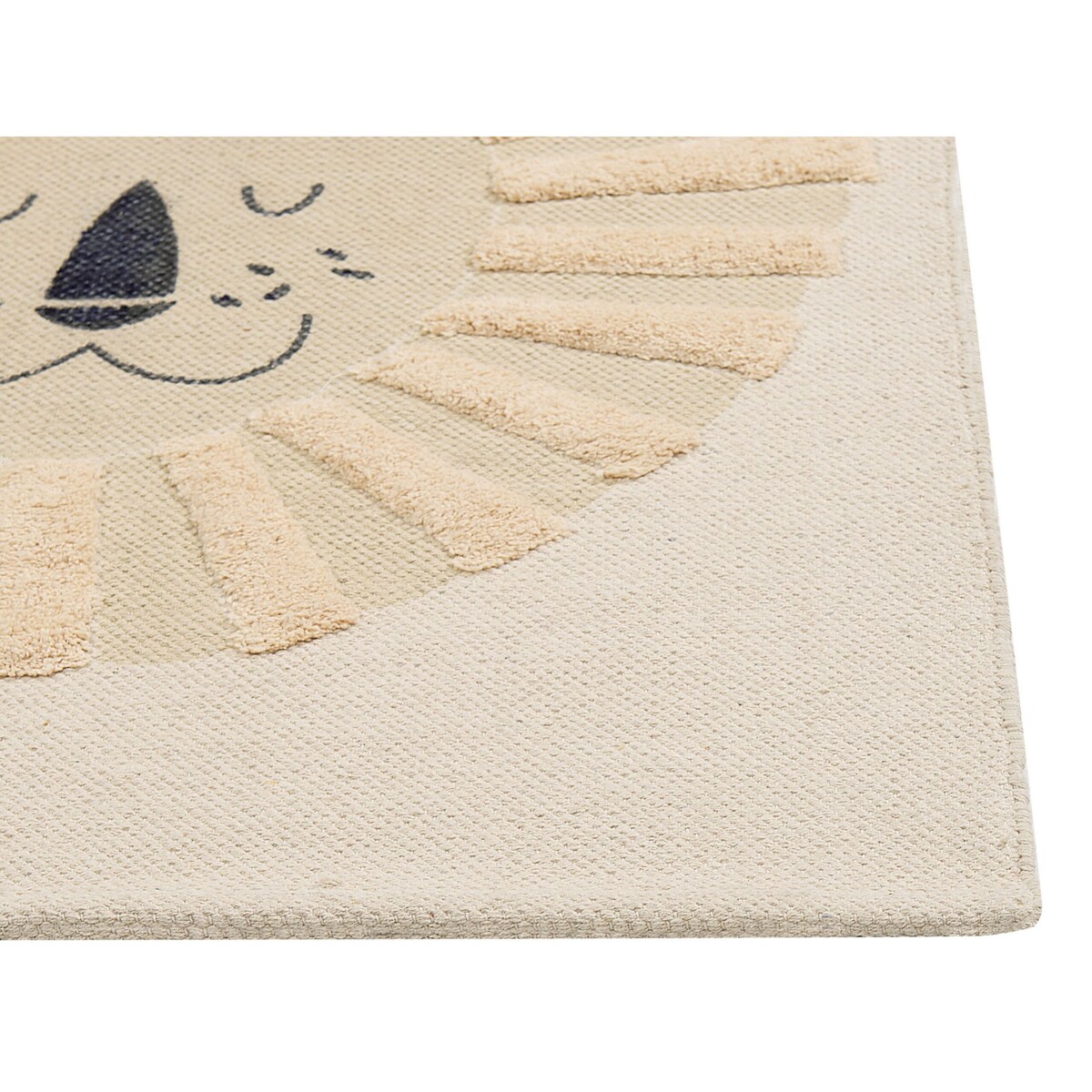 Dywan dziecięcy bawełniany motyw lwa 80 x 150 cm beżowy BALARI