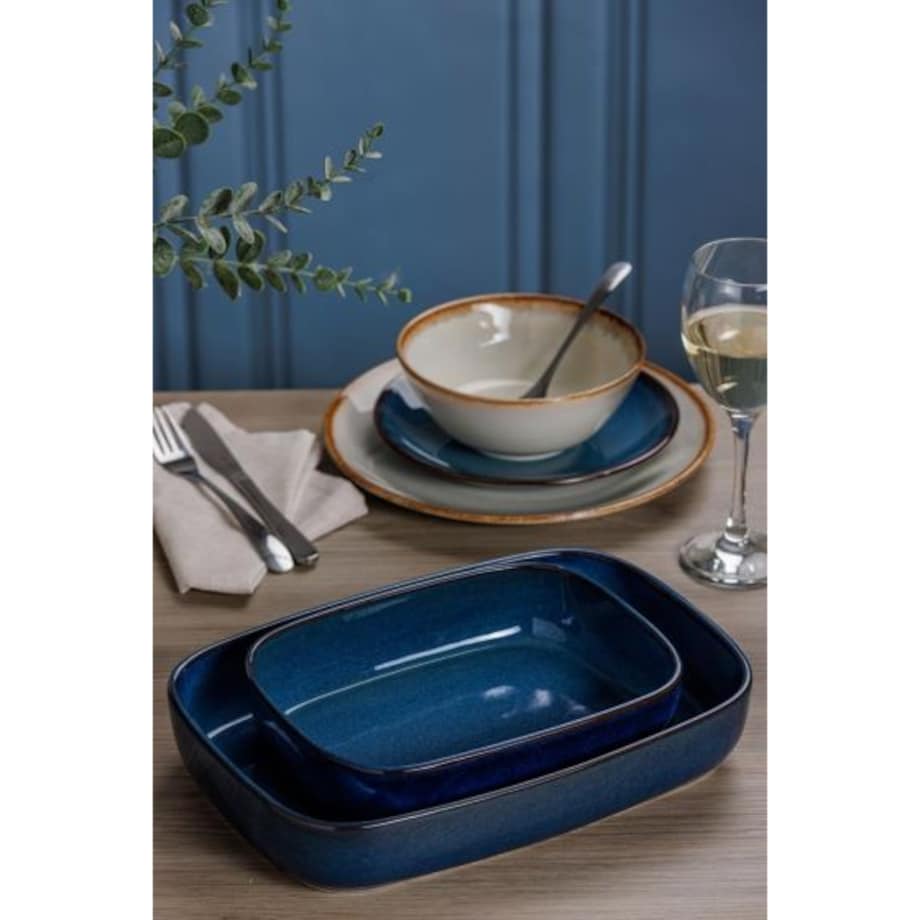 Naczynie do zapiekania prostokątne Reactive Blue Mason Cash