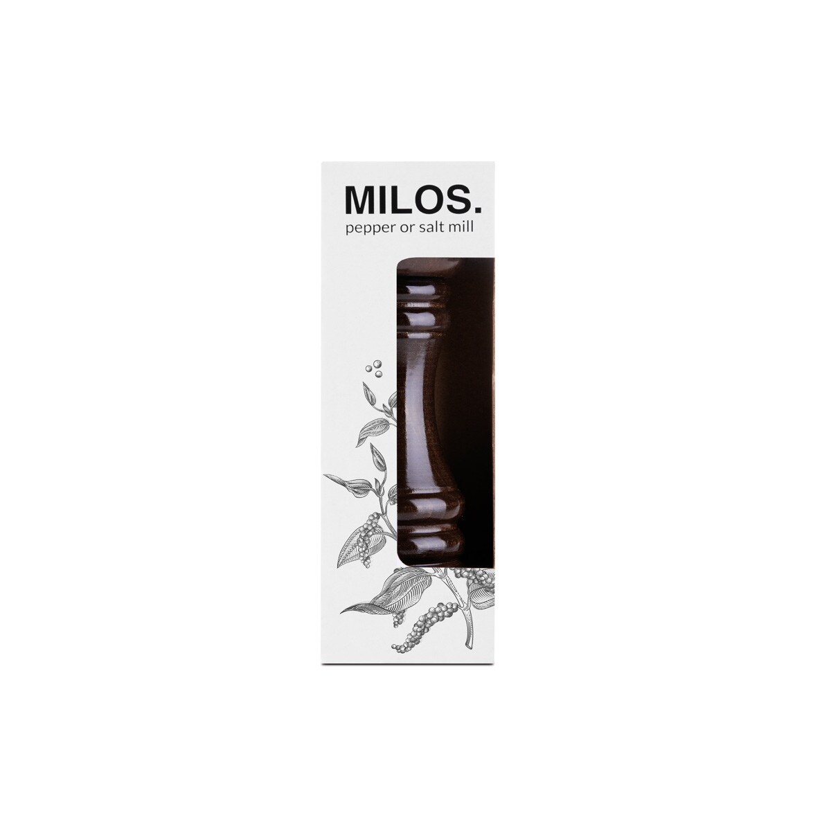 Konsimo MILOS Zestaw młynków 12 cm, 2 szt. wenge, wenge