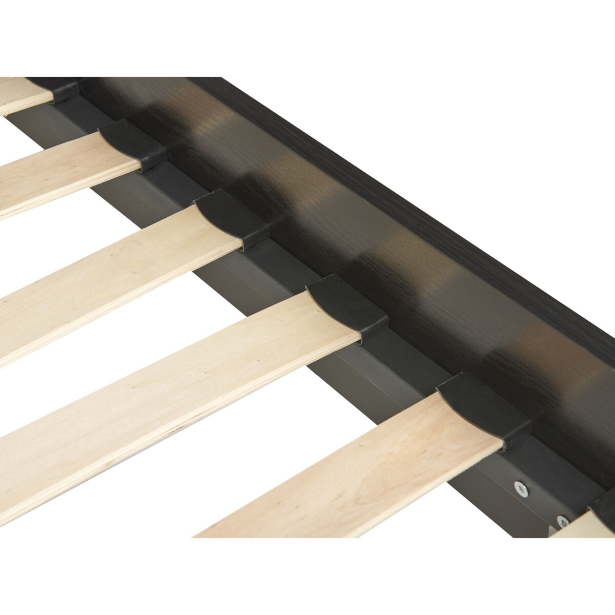 Łóżko rattanowe 180 x 200 cm czarne MONPAZIER