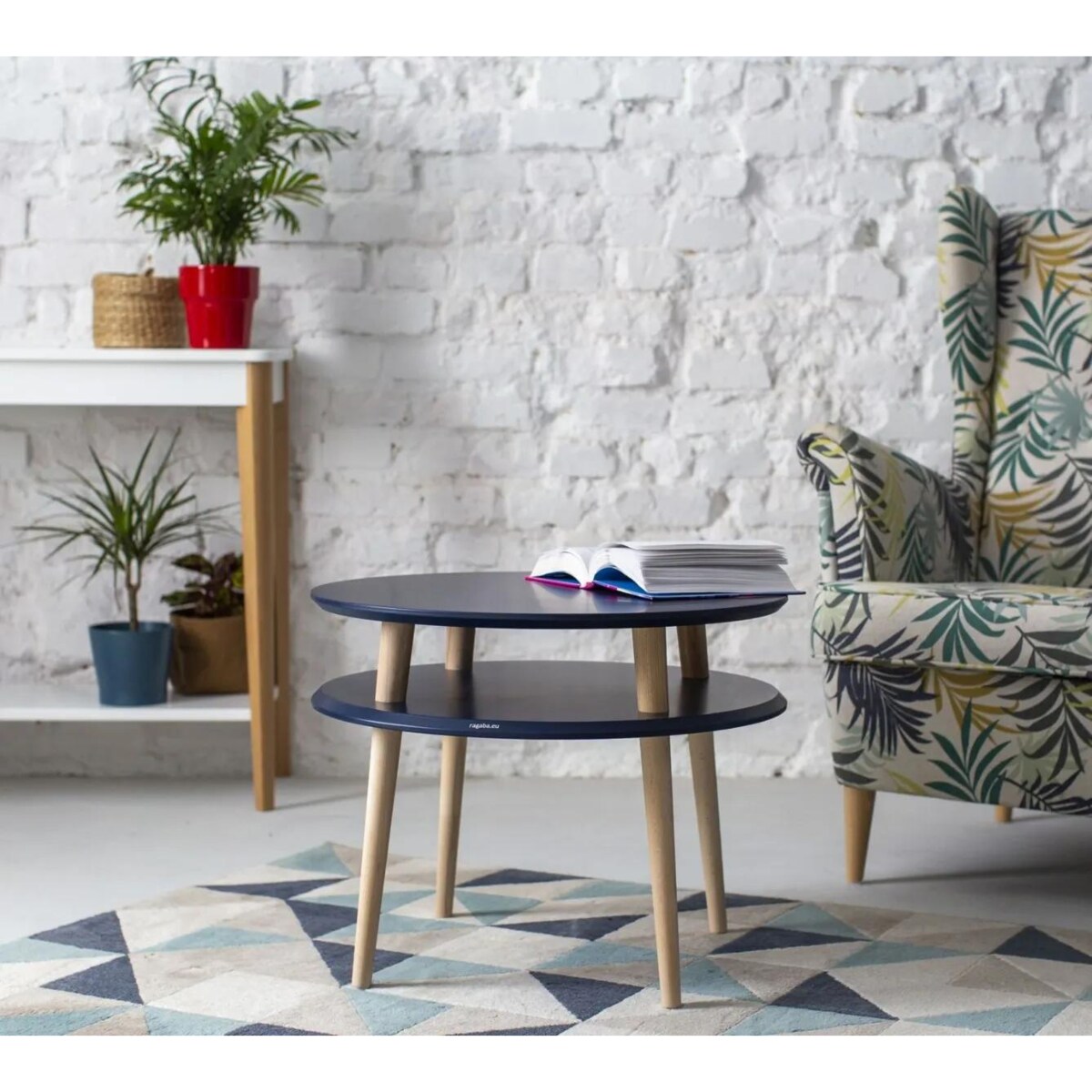 Stolik kawowy UFO MEDIUM 57x57 granatowy