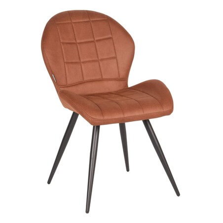 LABEL51 Krzesła stołowe Sil, 2 szt., 51x64x87cm, koniakowe, mikrofibra