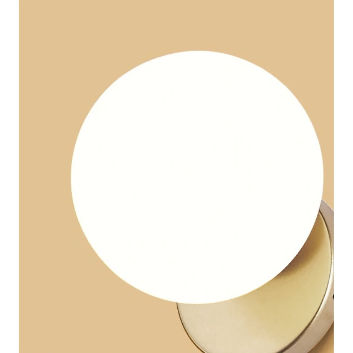 Lampa Kinkiet Ścienny Szklana Kula Gold Złota Loft