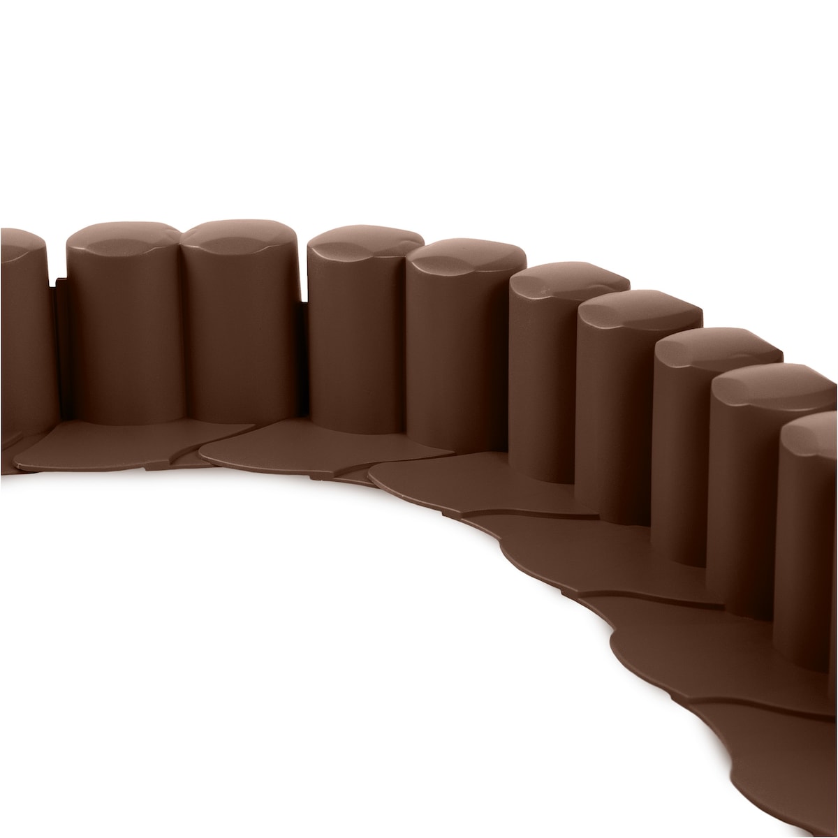 Płotek Ogrodowy 3,02 M Obrzeże Trawnikowe Palisada Brązowy