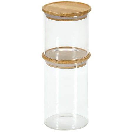 Pojemnik szklany z pokrywką z bambusa, 500 ml, KESPER